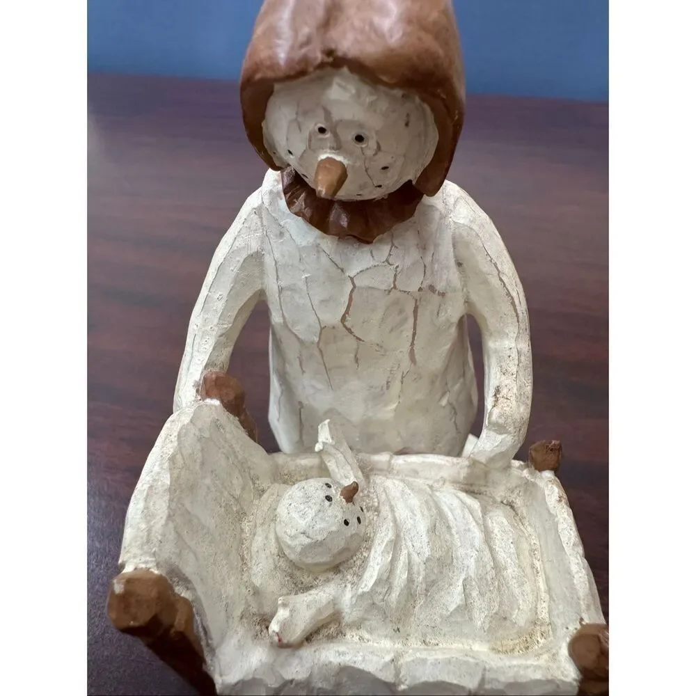 Flurryville Snowmen Figure-Mother with Infant Baby